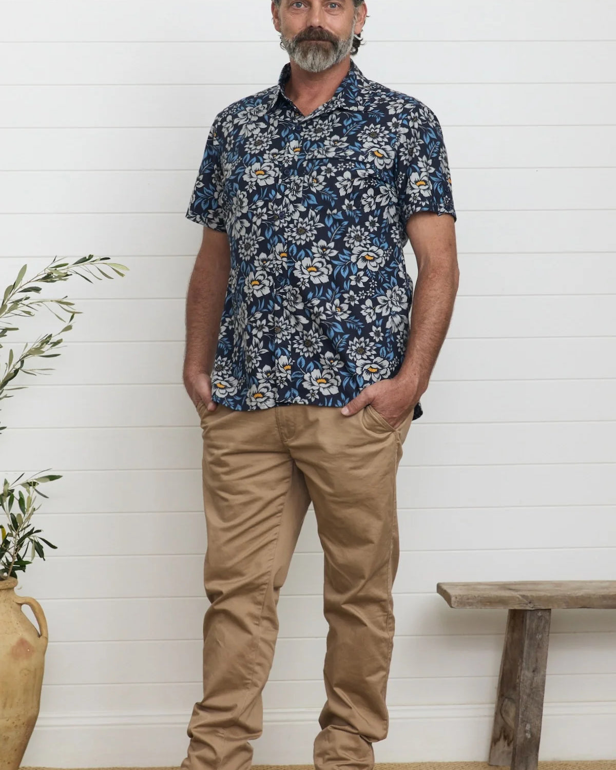 Mens Shirt Camellia - Global Free Style