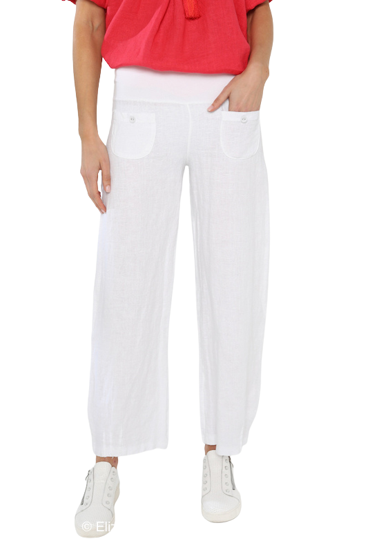 Es Linen Pant  White - Global Free Style