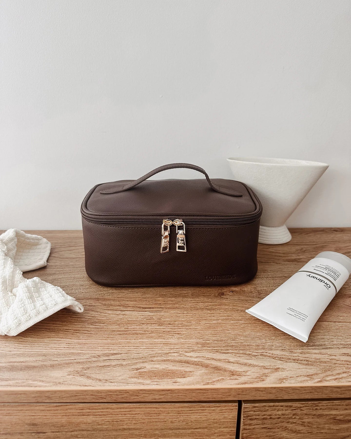 Baby Hepburn Cosmetic Case - Chocolate Bags and Purses Louenhide