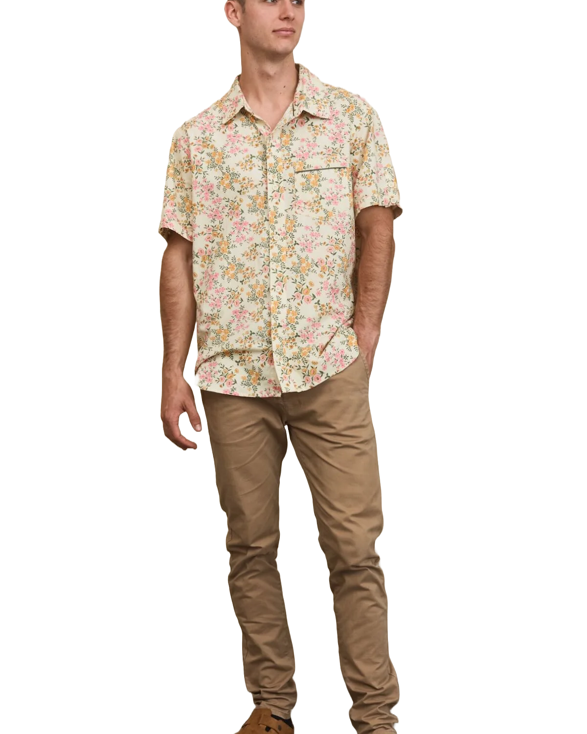 Men's Shirt - Fleur Mens Tops MahaShe S Chest: 104cm Length: 75cm