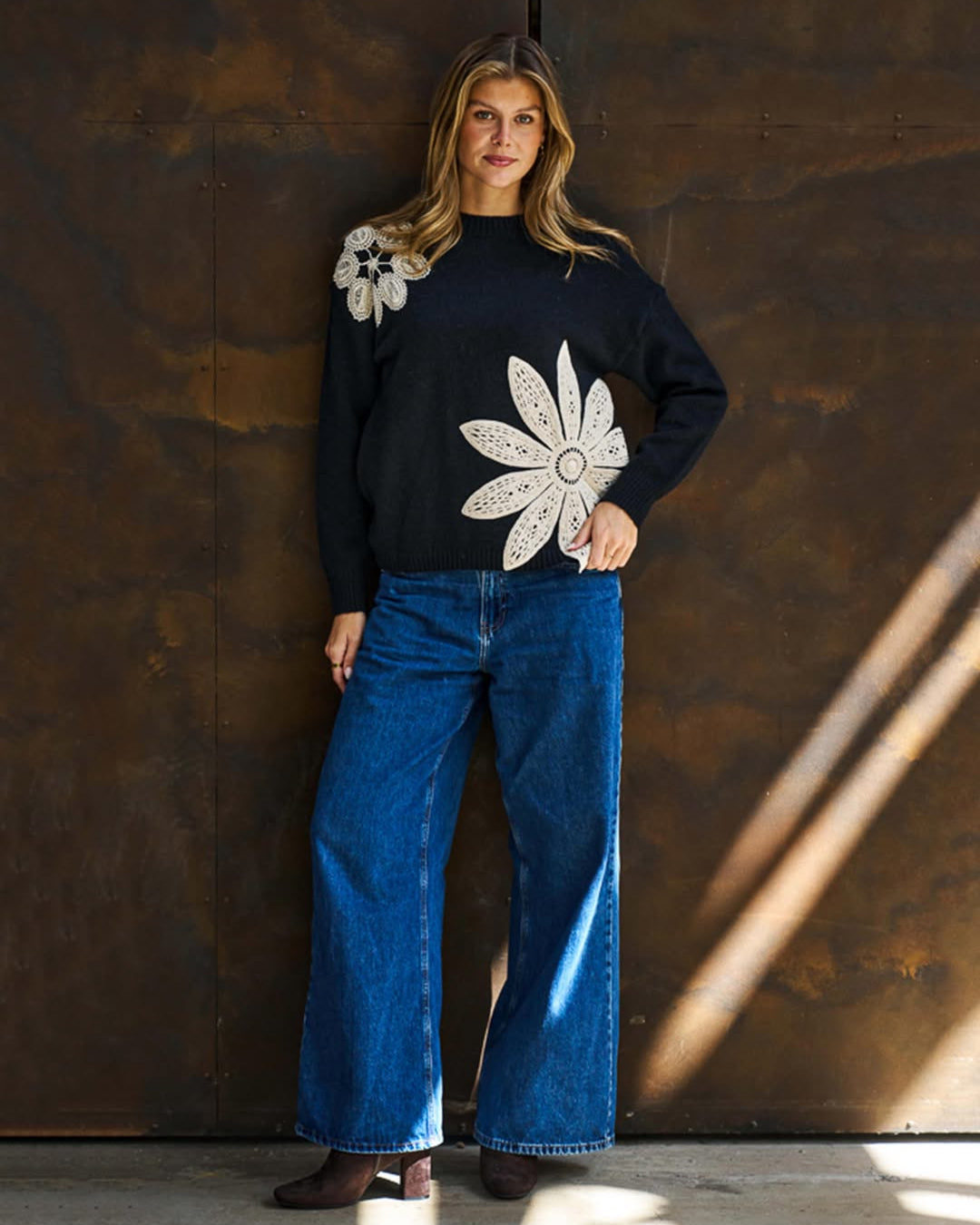 Fernandez Knit Top Black Tops Boho
