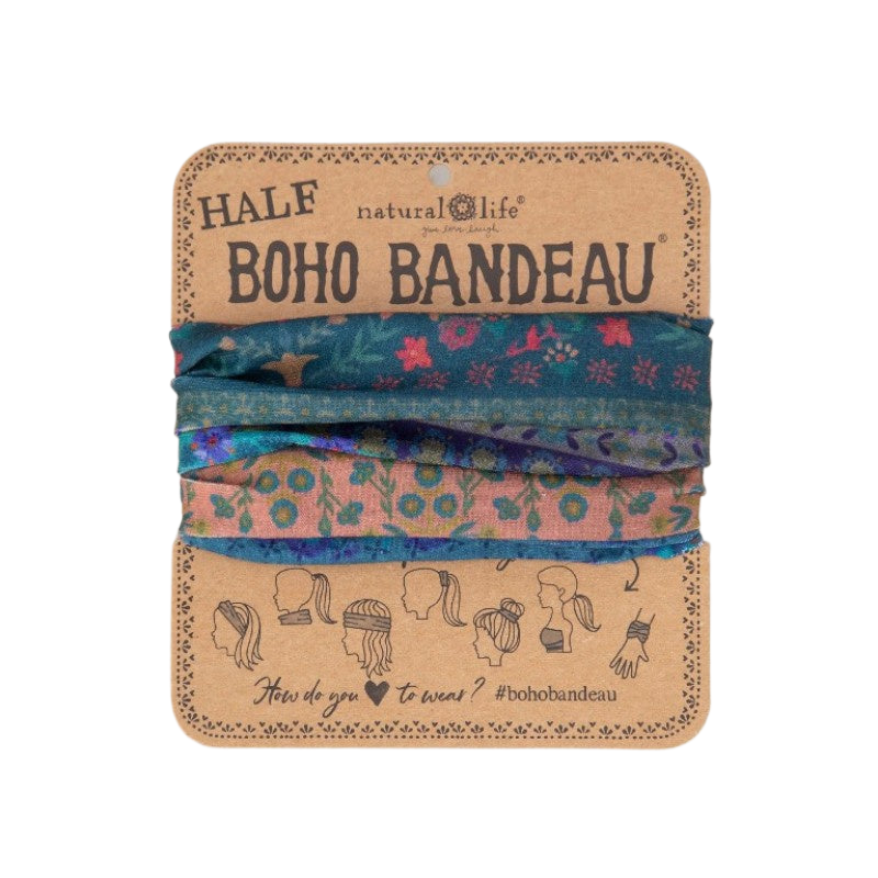 Boho Bandeau Half Folk Floral Border T Bandeau Natural Life