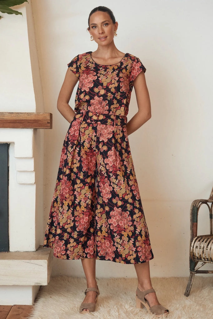 Simone Trouser Autumn Blossom - Global Free Style