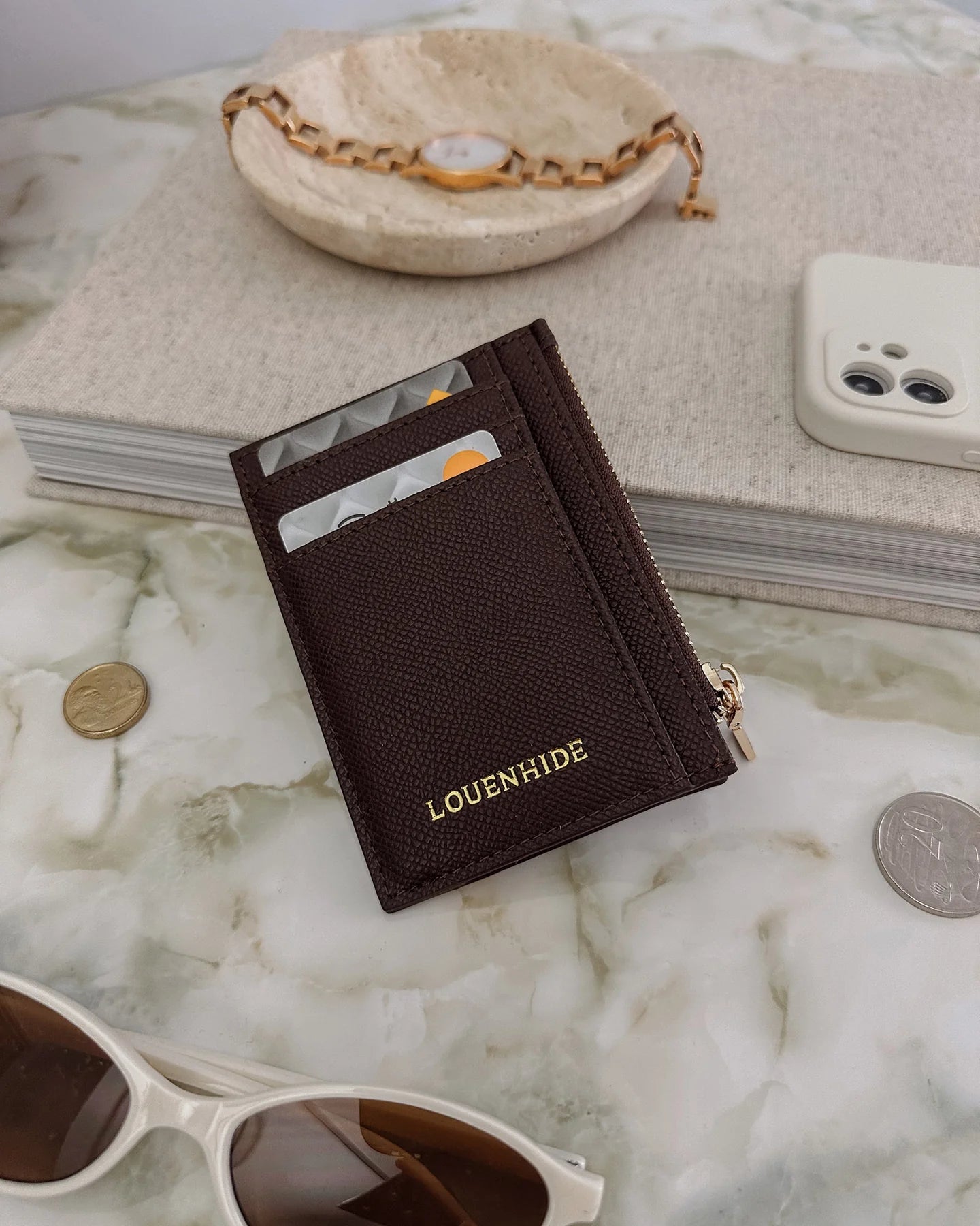 Cara Cardholder - Chocolate Bags and Purses Louenhide