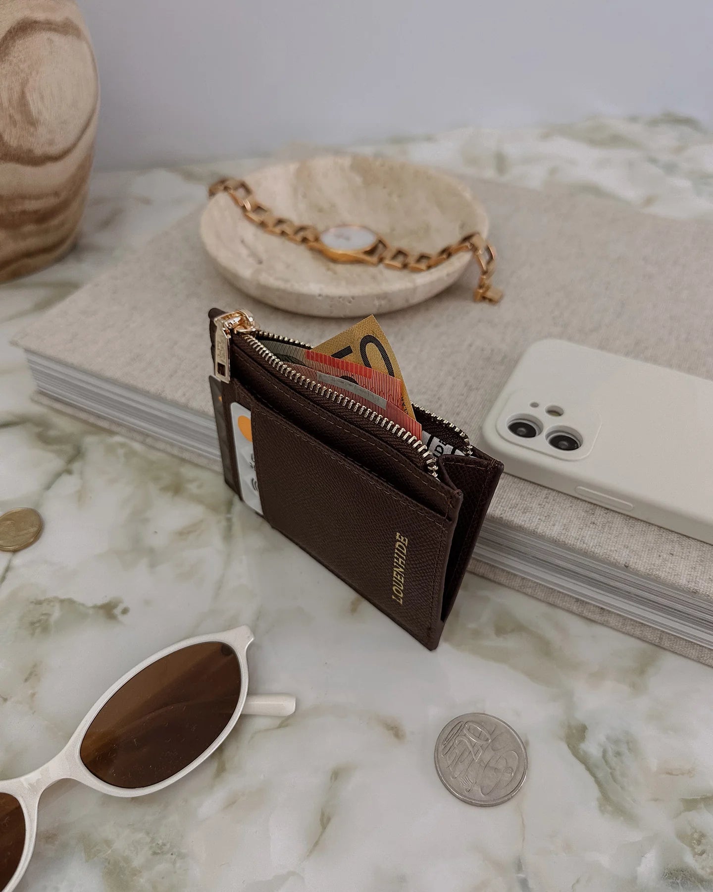 Cara Cardholder - Chocolate Bags and Purses Louenhide