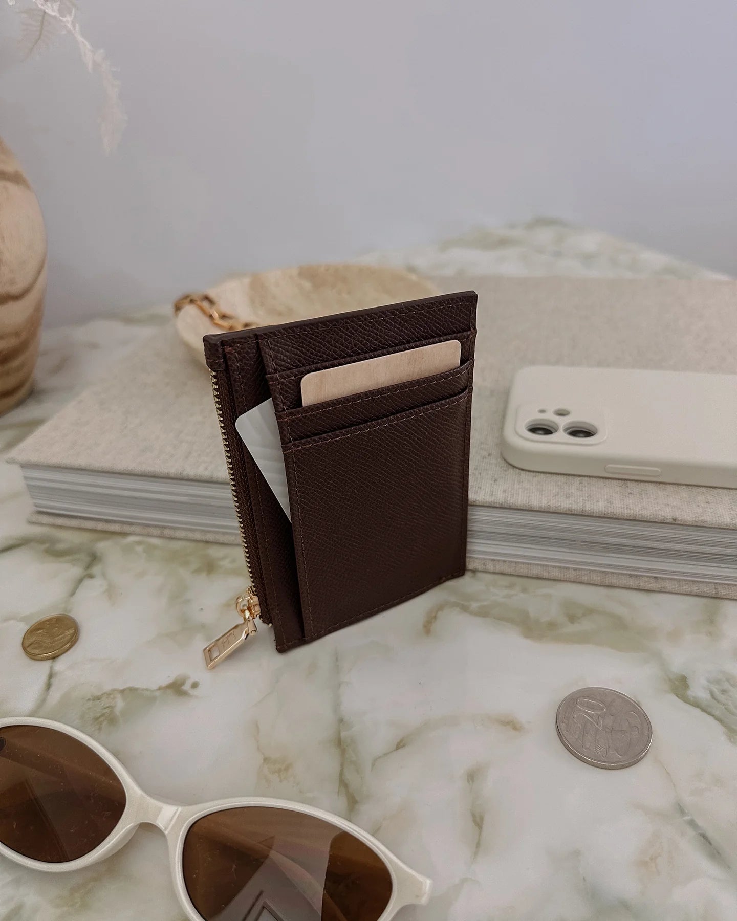 Cara Cardholder - Chocolate Bags and Purses Louenhide