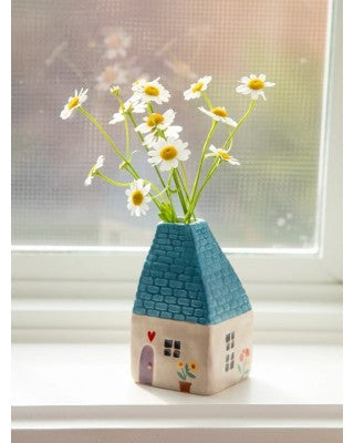 Cottage Bud Vase Dark Turq Cottage Gifts and Accessories Natural Life