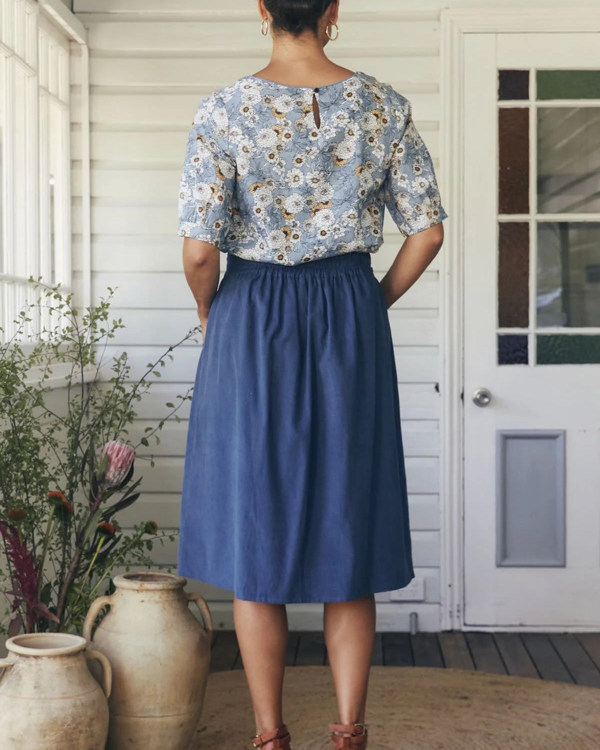 Tilly Skirt Corduroy Ocean Skirts MahaShe