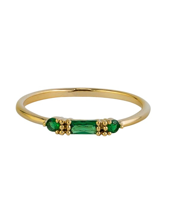 Emerald Baguette Ring Rings Tiger Tree