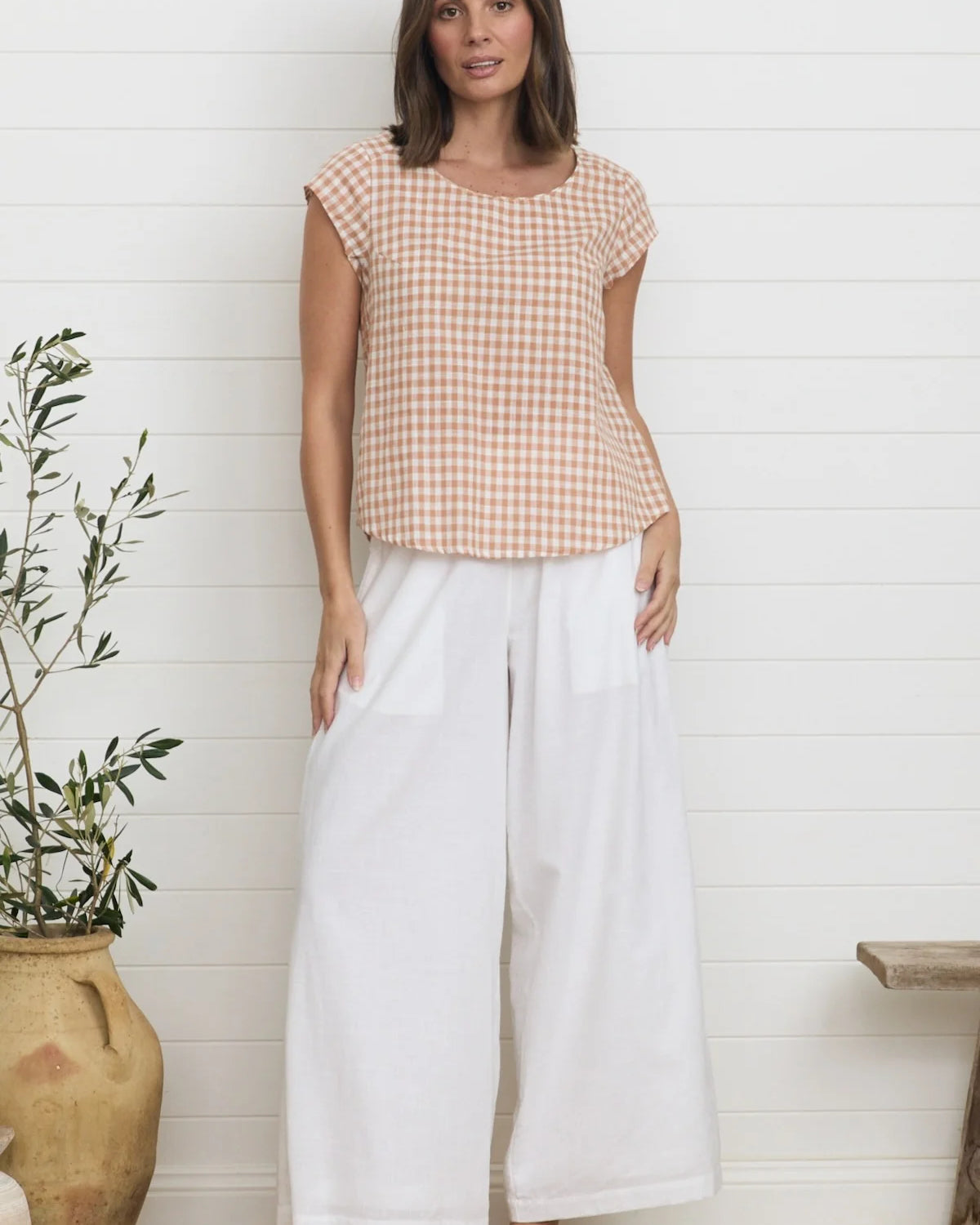 Remi Top Ginger Gingham Tops MahaShe