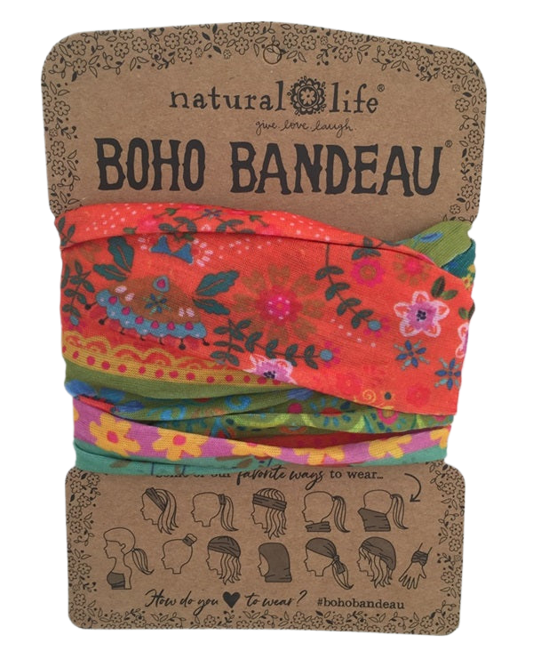 Natural Life Bandeau Boho Orange/Green Borders Bandeau Natural Life