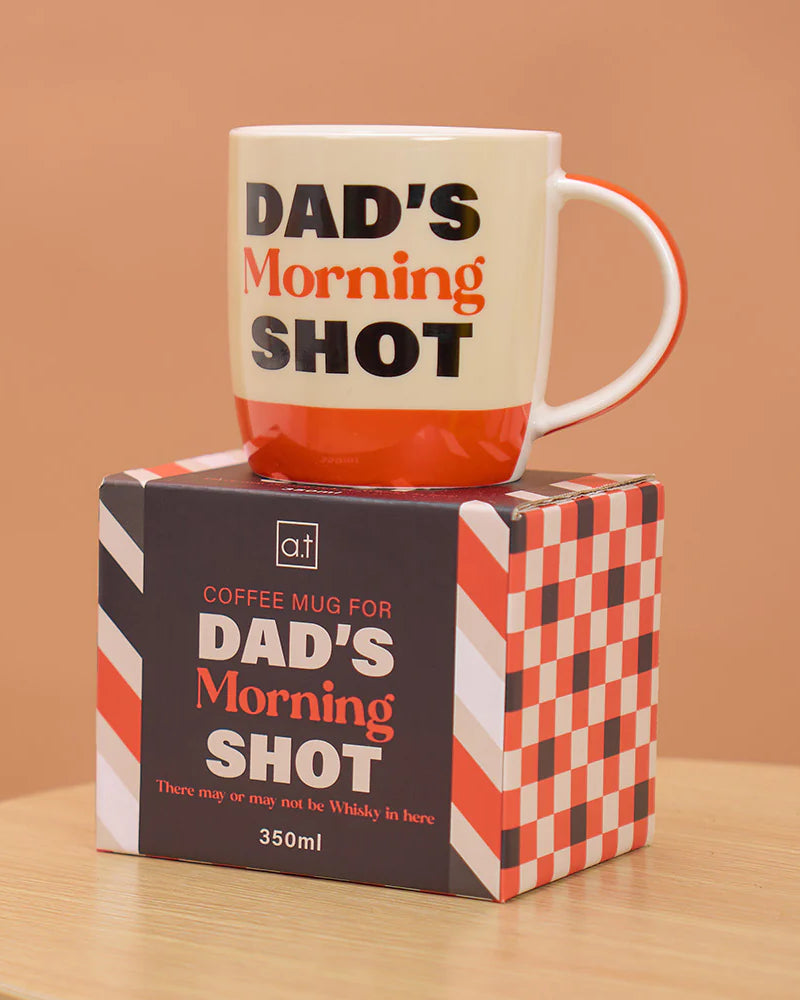 AT Mens Coffee Mug Dad's Morning Shot Gifts and Accessories Annabel Trends