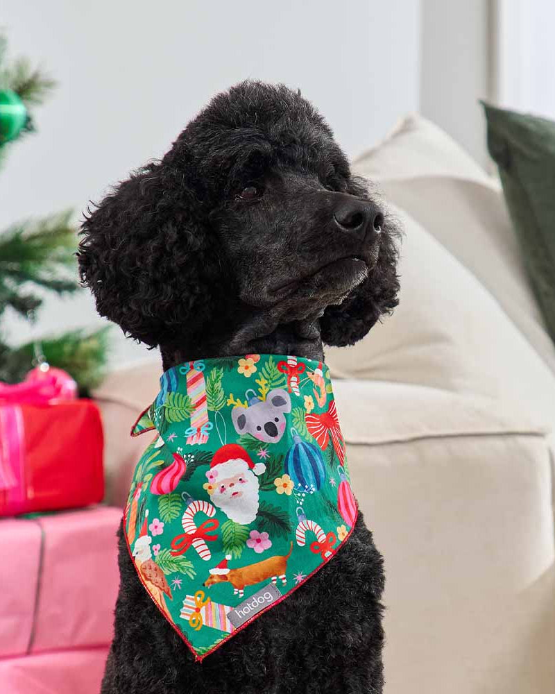 Hot Dog Bandana Cotton Deck the Palms Gifts and Accessories Annabel Trends