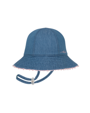 Ceduna Baby Girls Floppy Chambray Kids Hats Millymook S(0-12mnths)(44cm)