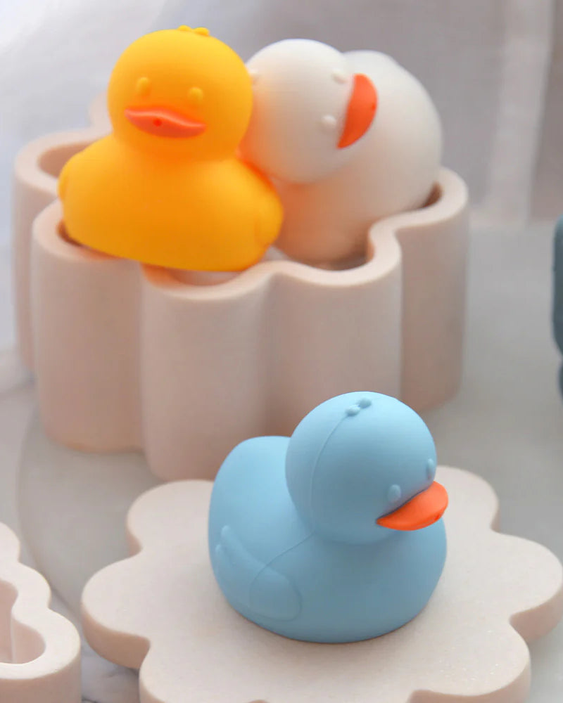 Silicone Squeezy Bath Toys Duck 3pc Gifts and Accessories Annabel Trends