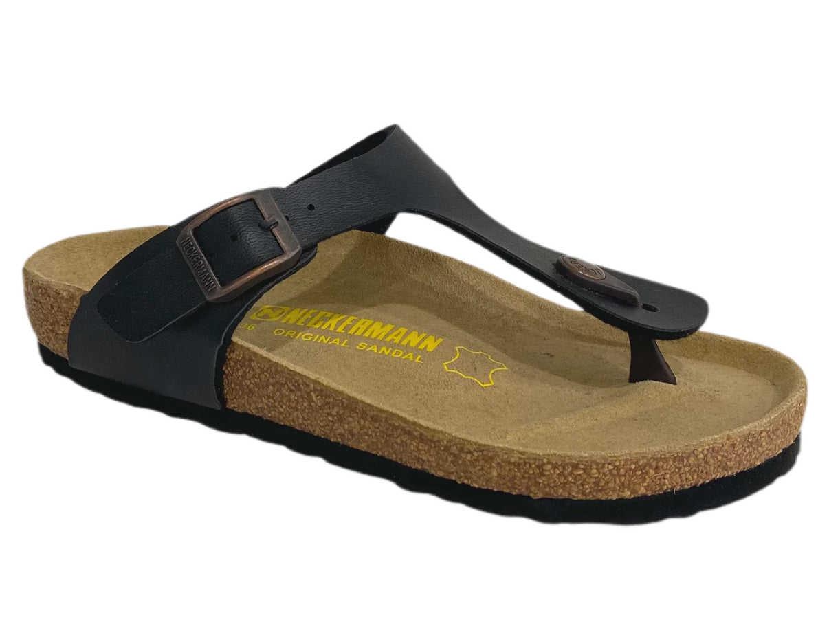 Neckermann Classic Thong Shoe Black Shoes Neckermann