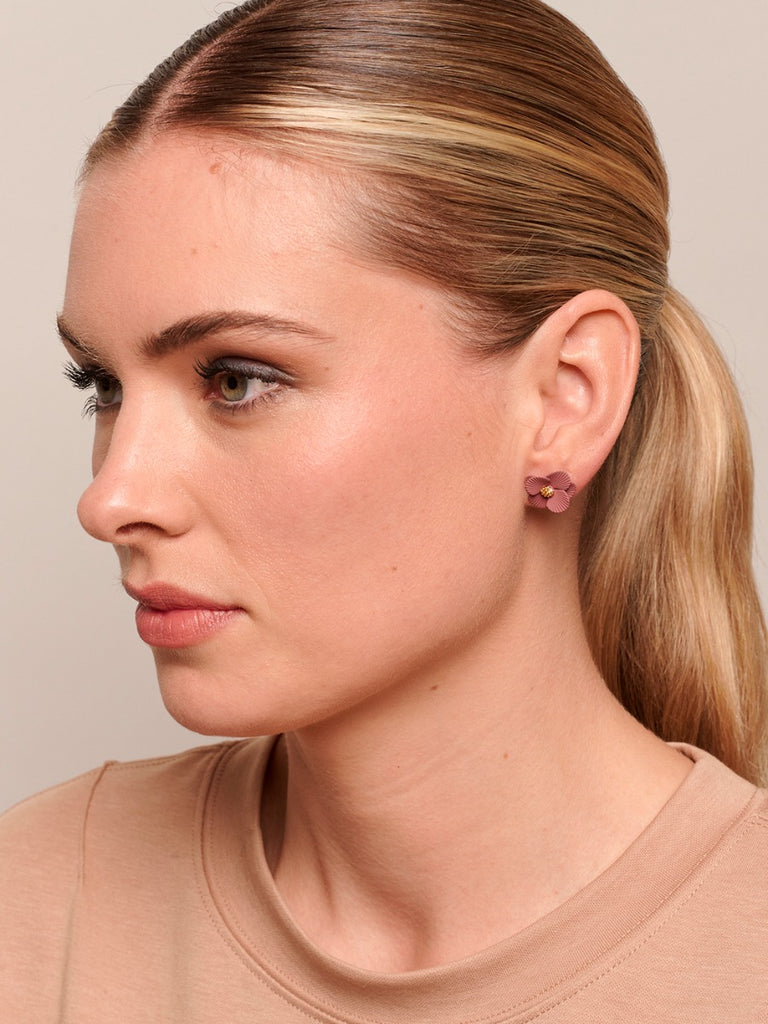 Aubergine Daisy Fan Earring - Global Free Style