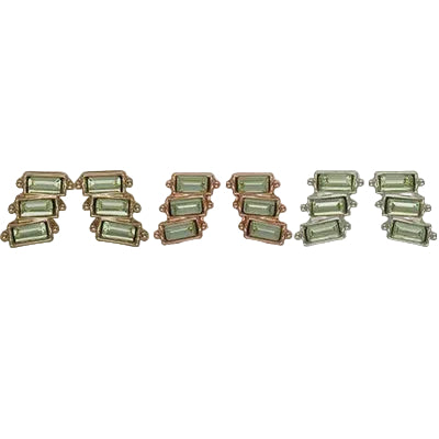 Trio Stack Crystal Earrings Pack Peridot Earrings Fabienne