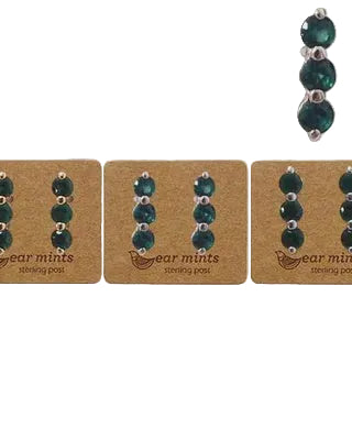 Trio Cz Post Earrings Pack Emerald Earrings Fabienne