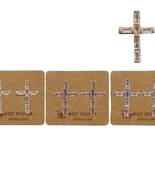 Cubic Large Cross Earrings Pack Earrings Fabienne