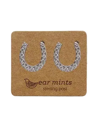 Cubic Horseshoe Post Earring Silver Earrings Fabienne