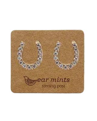 Cubic Horseshoe Post Earring Gold Earrings Fabienne