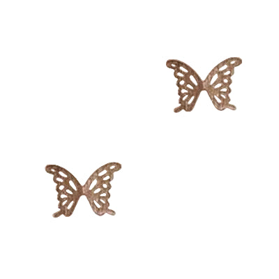 Filigree Butterfly Post Rose Gold Earrings Fabienne