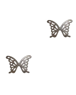 Filigree Butterfly Post Silver Earrings Fabienne