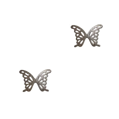Filigree Butterfly Post Silver Earrings Fabienne