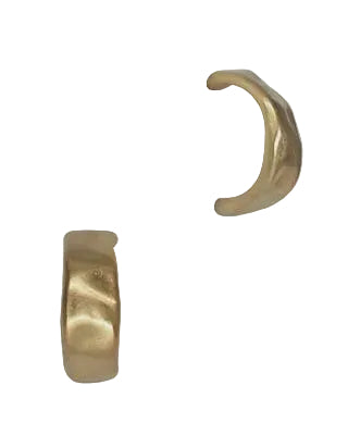 Thick Hammered Hoop Post Earrings Gold Earrings Fabienne