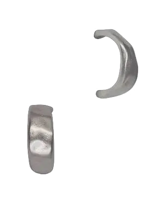 Thick Hammered Hoop Post Earrings Silver Earrings Fabienne