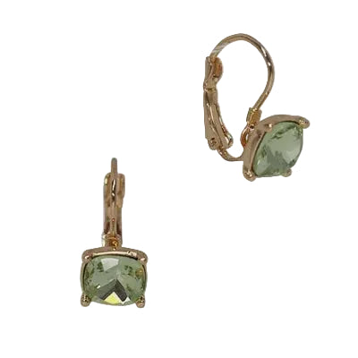 Classic Square Fw Earrings Gold/Chrysolite Earrings Fabienne