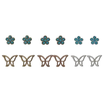Sprinkles Cz Flower/Butterfly Earrings Aquamarine Earrings Fabienne