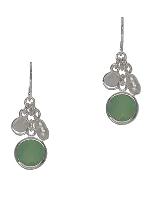 Multi Charm Cluster Fh Earring Silver/Pacific Opal Earrings Fabienne
