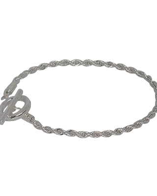 Twist Chain Fob Braclelet Silver Bracelets and Bangles Fabienne
