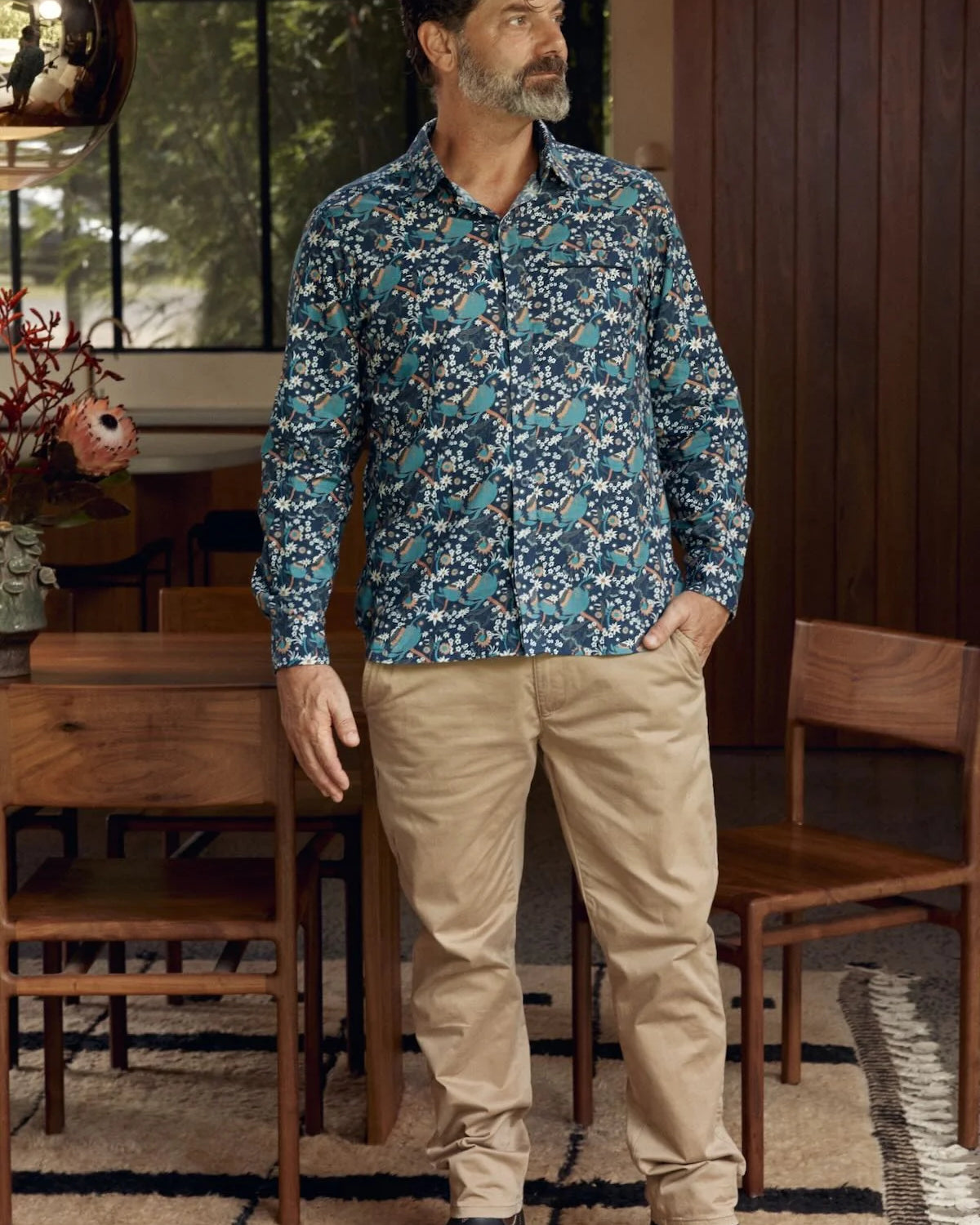 Men's Long Sleeve Waratah Mens Tops MahaShe