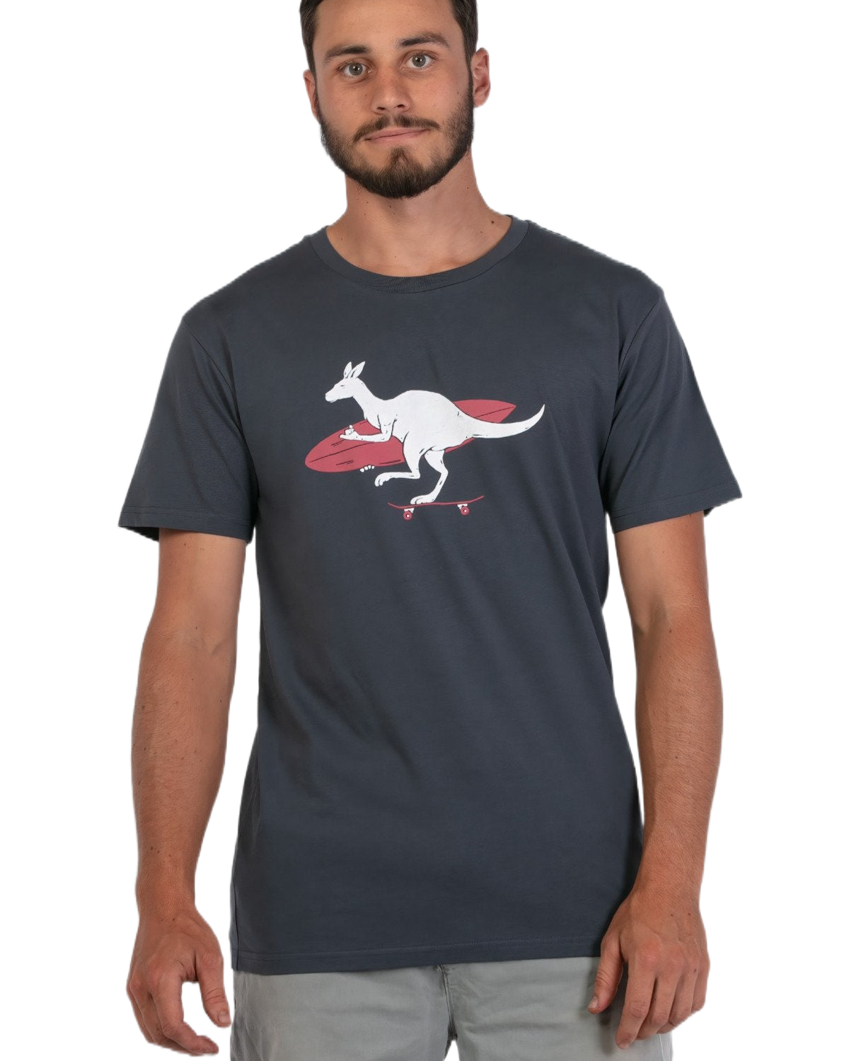 Skumi T Shirt Kanga Surf Petrol Blue Mens Tops Skumi S