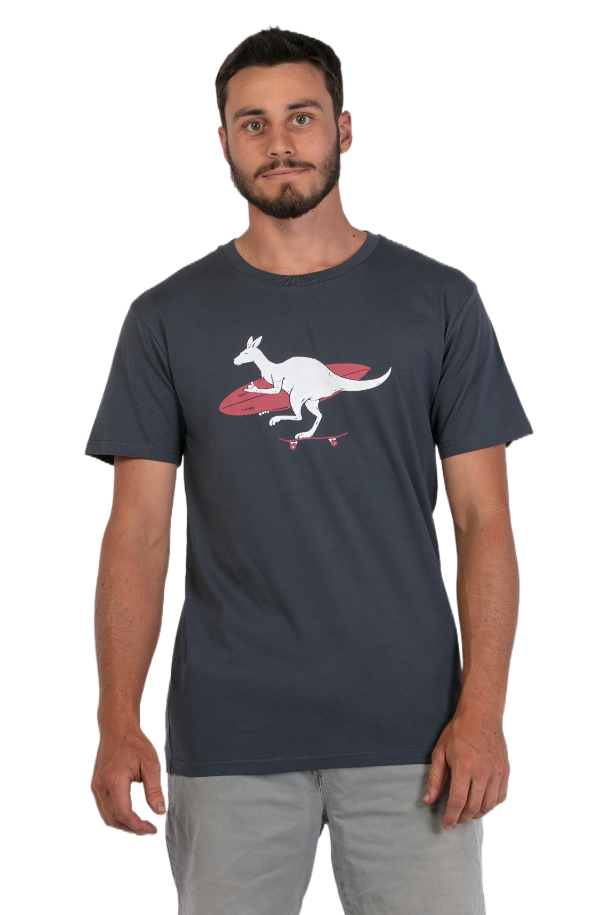 Skumi T Shirt Kanga Surf Petrol Blue Mens Tops Skumi