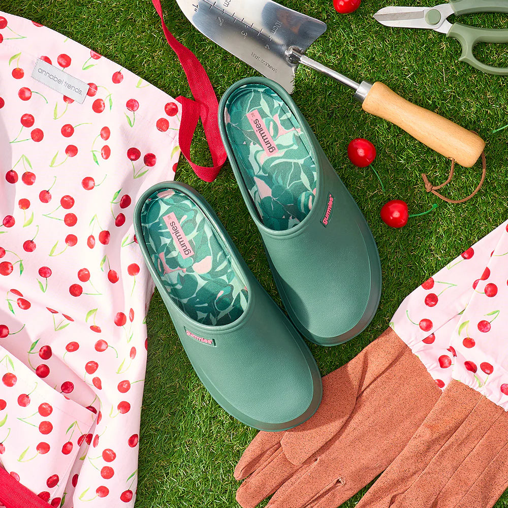 Gummies Memory Foam Clog Dark Green Shoes Annabel Trends