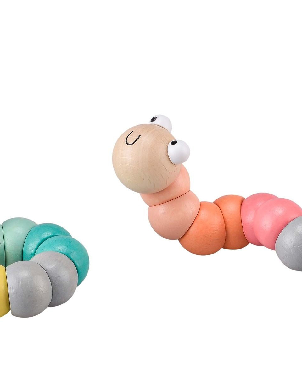 Toyslink Wooden Worms Pastel Gifts and Accessories ToysLink