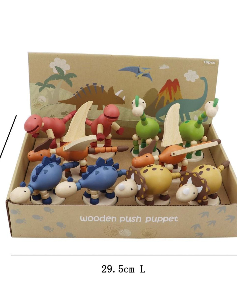 Wooden Dinosaur Press Toy Gifts and Accessories ToysLink