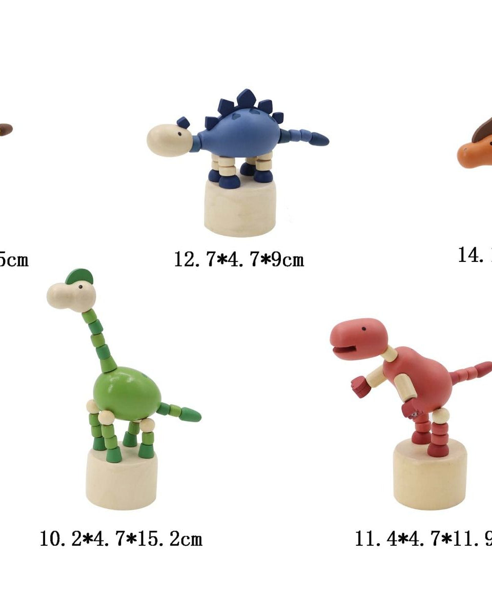 Wooden Dinosaur Press Toy Gifts and Accessories ToysLink