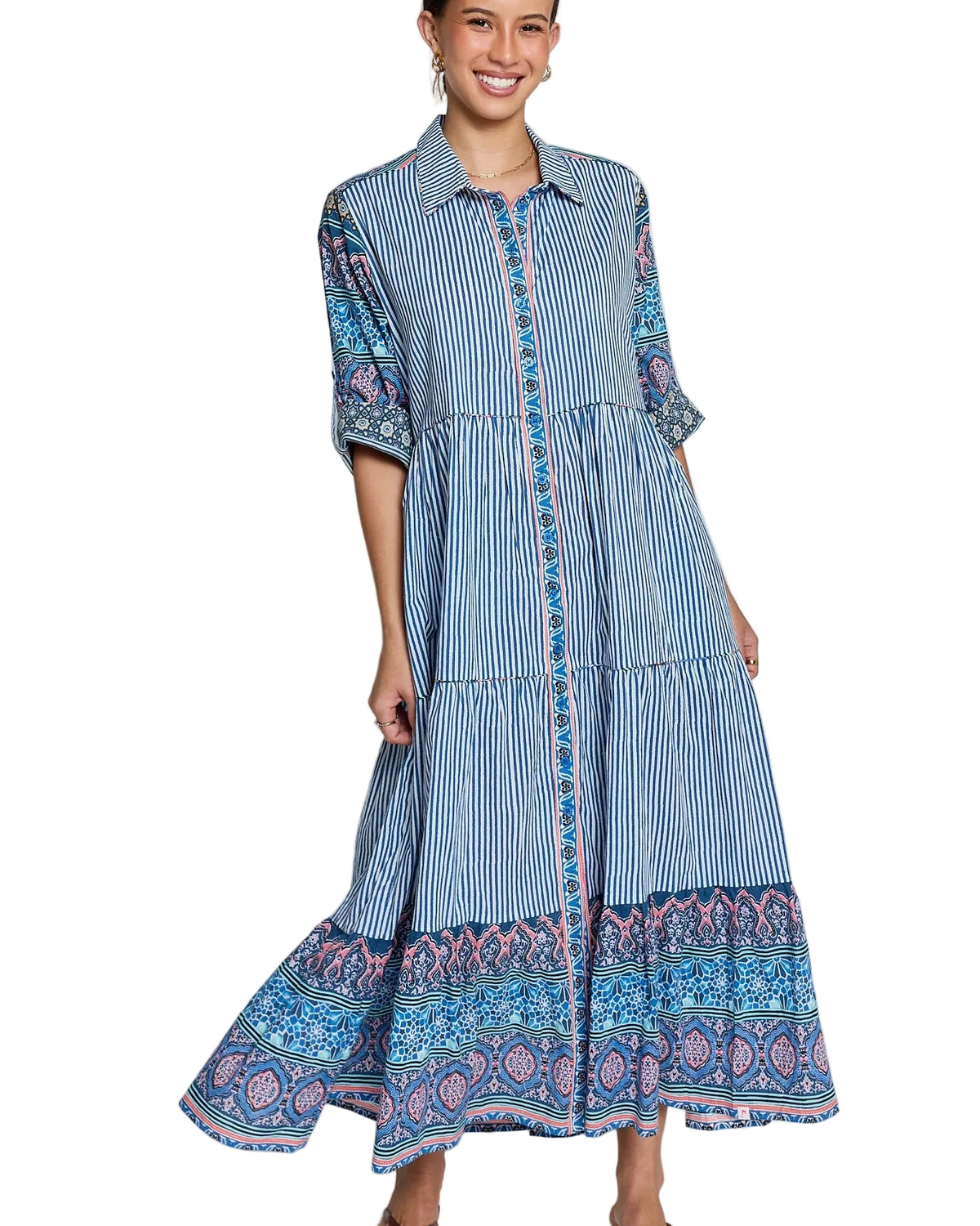 Oxana MIDI Navy Dresses Ibisa XS(36)