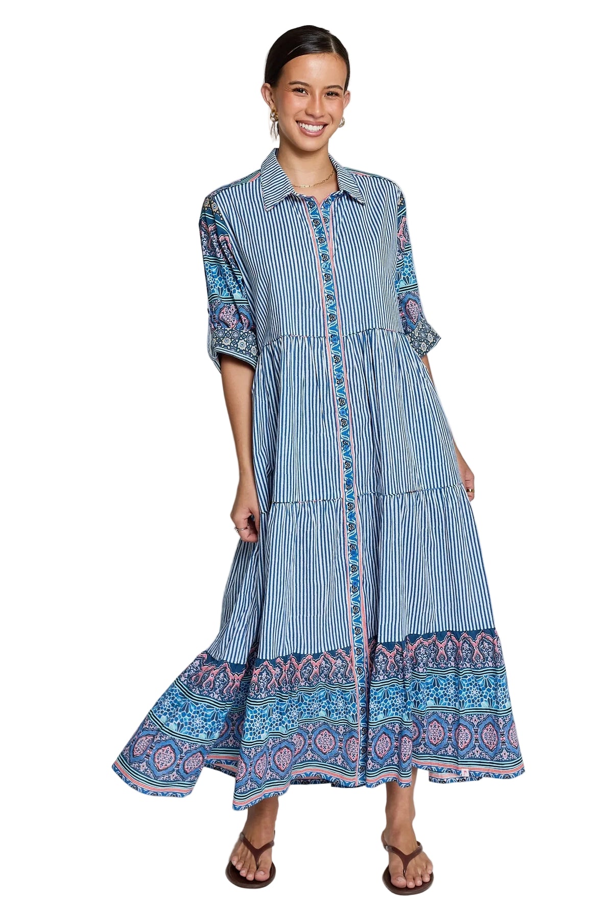 Oxana MIDI Navy Dresses Ibisa XS(36)
