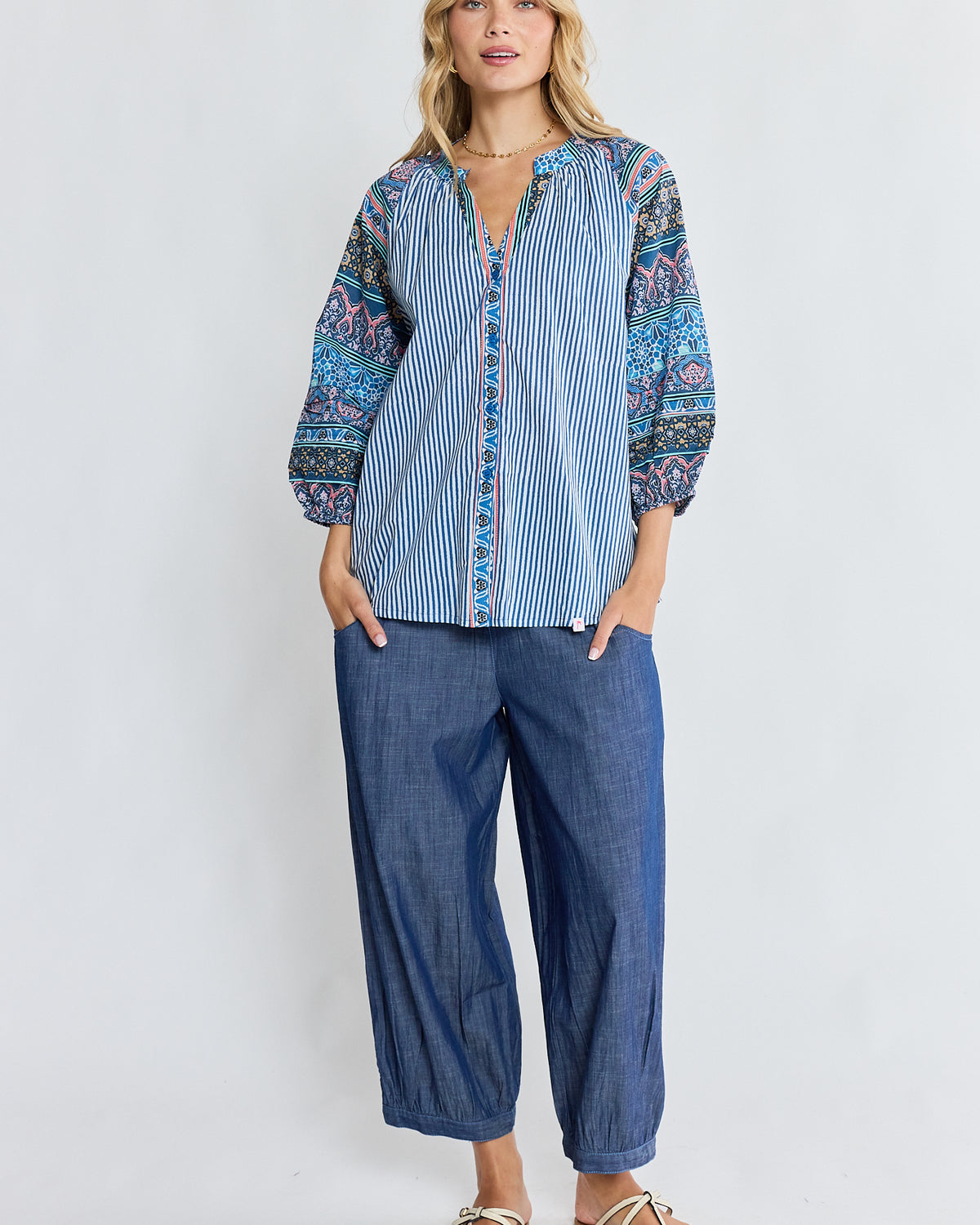 Oxana Shirt Navy Tops Ibisa