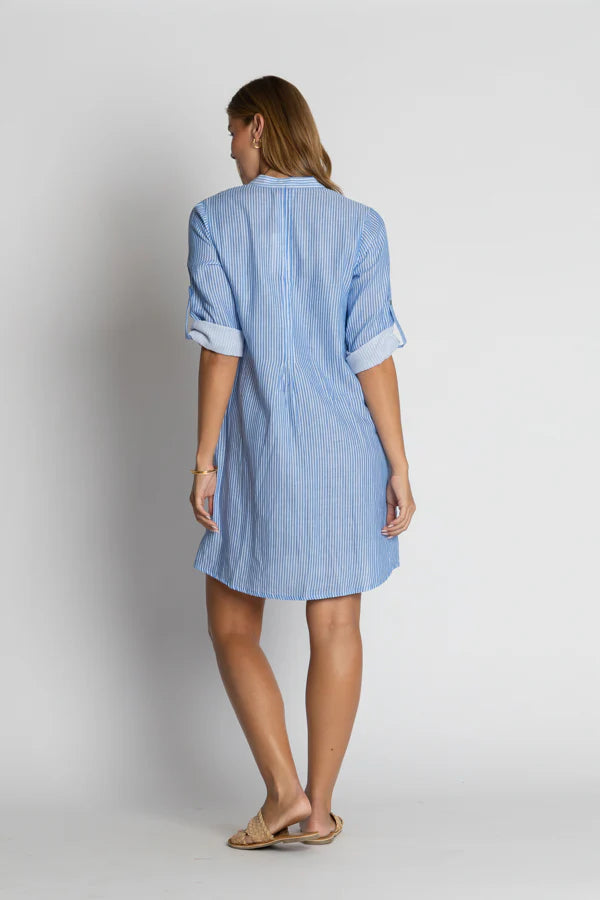 Tulsa Tuck Dress Yarn Stripe - Global Free Style