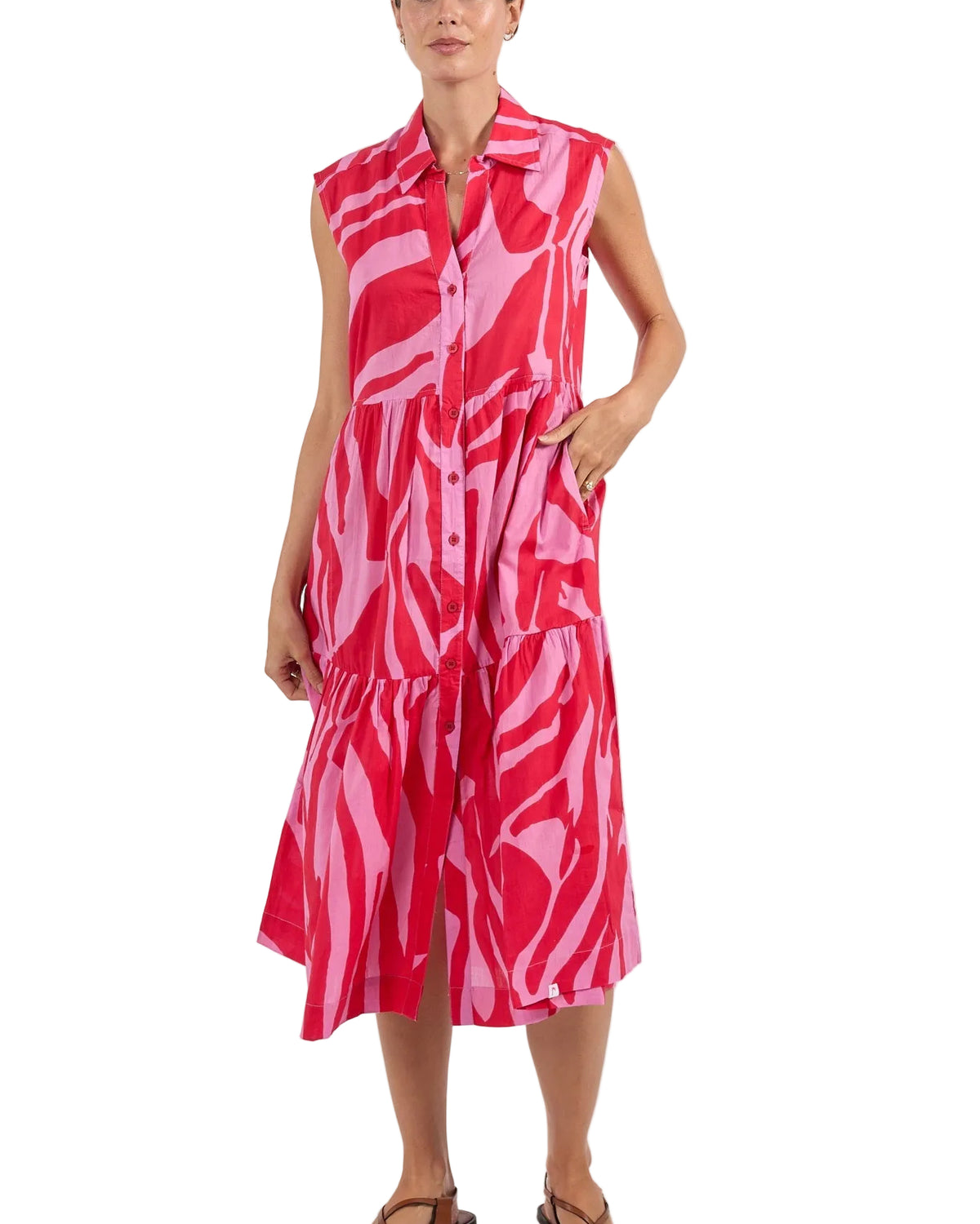Zephyr MIDI Dress Melon Dresses Ibisa XS(36)
