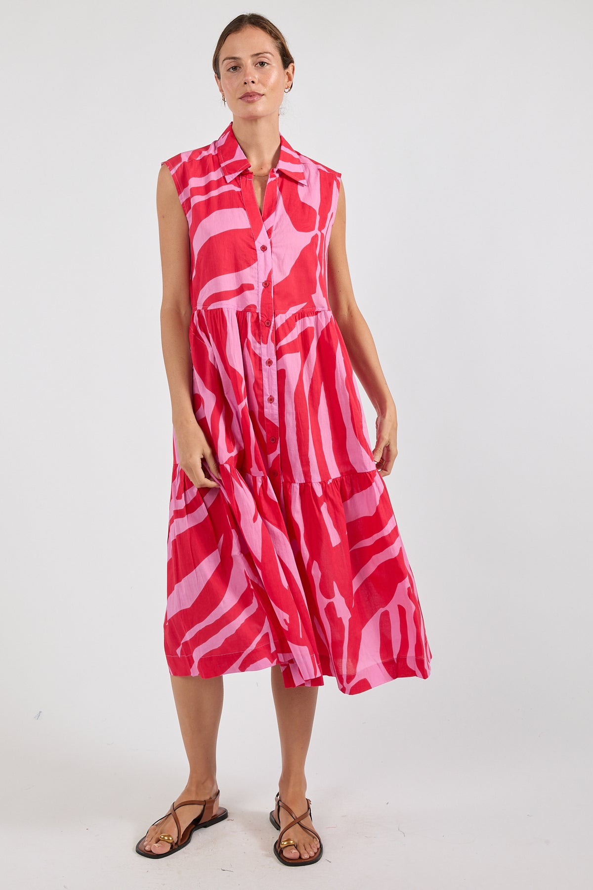 Zephyr MIDI Dress Melon Dresses Ibisa
