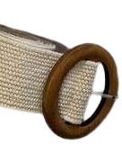 Summer Round Buckle Belt Ivory Belts Evie Clare