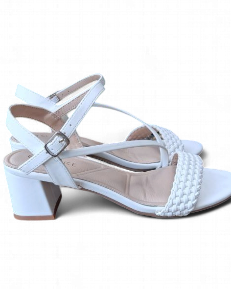 Weave Heels - White Shoes Clarice